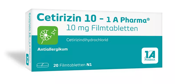 Cetirizin 10 - 1A Pharma, 20 Tabletten