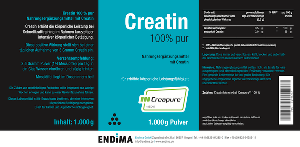 Creatin 100% (Creapure®), 1000g